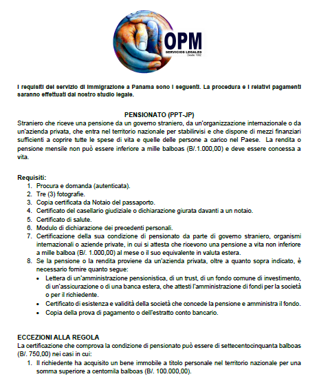 Requisiti per pensionati