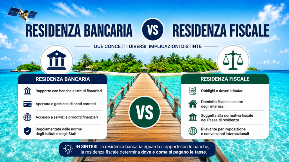 residenza fiscale vs Residenza bancaria