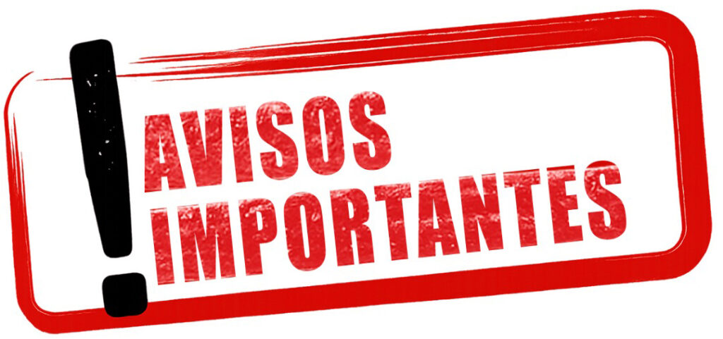 avisos importantes