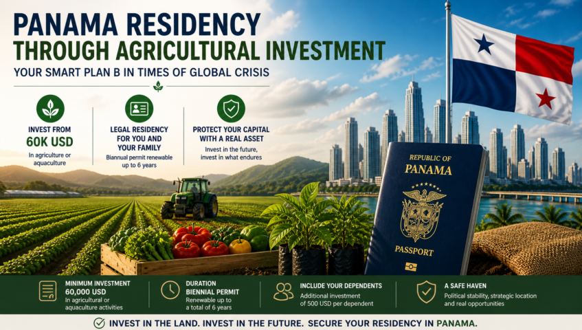 Residency in Panama through agricultural investment Plan B