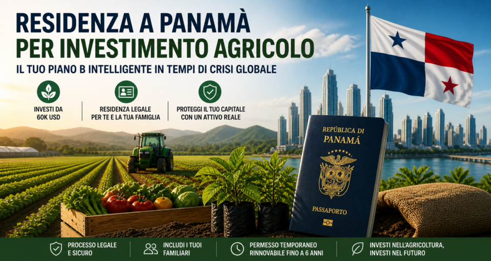 Residenza a Panama per investimento agricolo